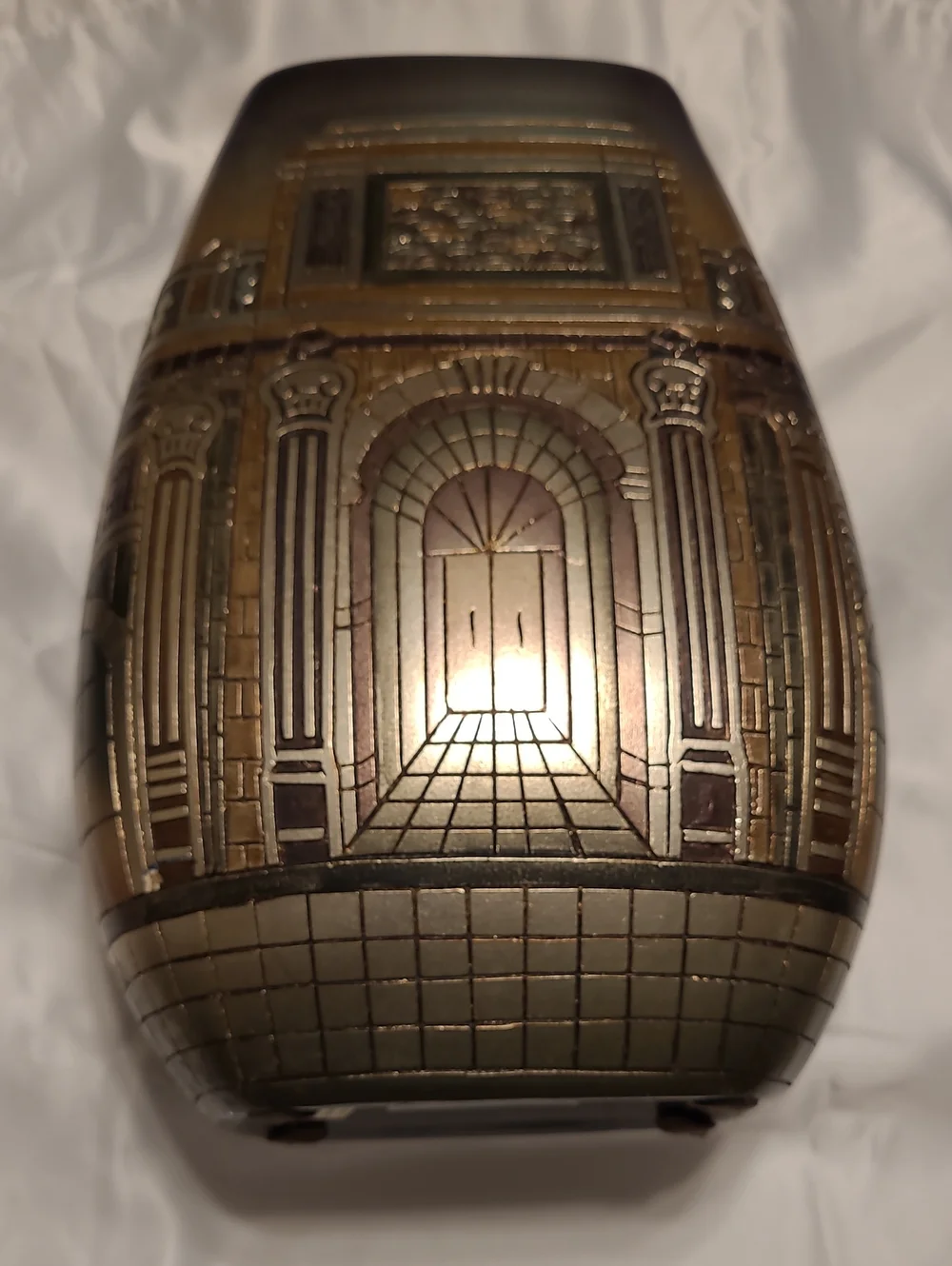 Artmax Embossed Bronze Decorative Architectural Vase. 13